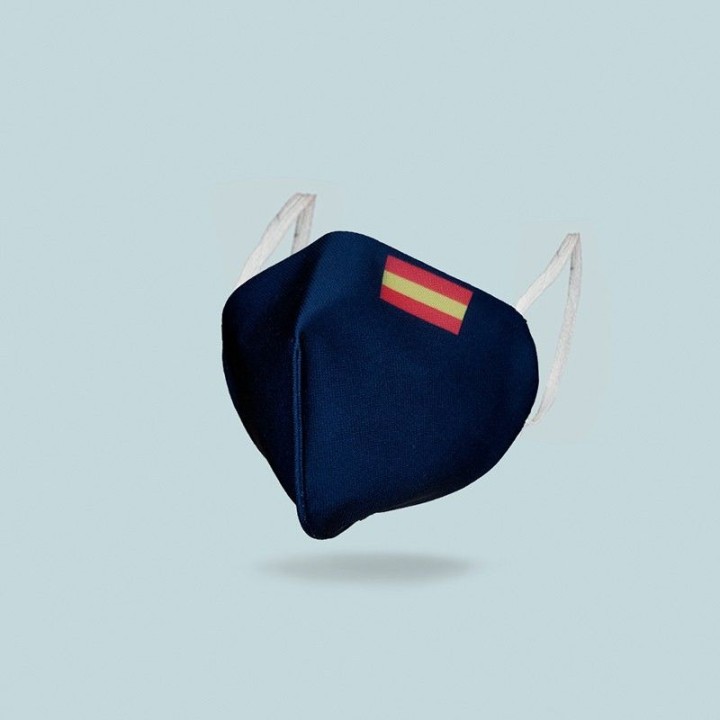 Mascarilla higiénica tipo FFP2 bandera españa reutilizable y lavable | Newgrafponline