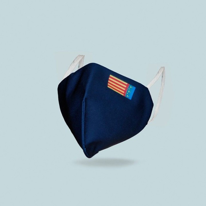 Mascarilla higiénica tipo FFP2 bandera valenciana reutilizable y lavable | Newgrafponline