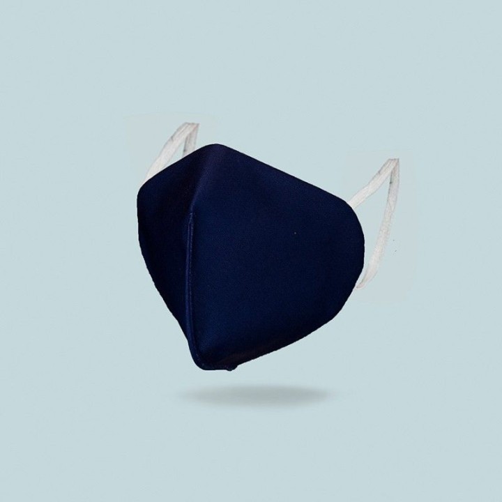 Mascarilla higiénica tipo FFP2 color azul marino reutilizable y lavable | Newgrafponline