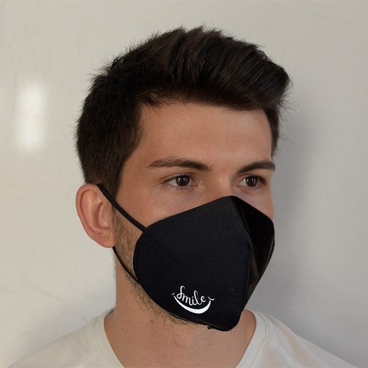 Mascarilla higiénica tipo FFP2 smile reutilizable y lavable | Newgrafponline