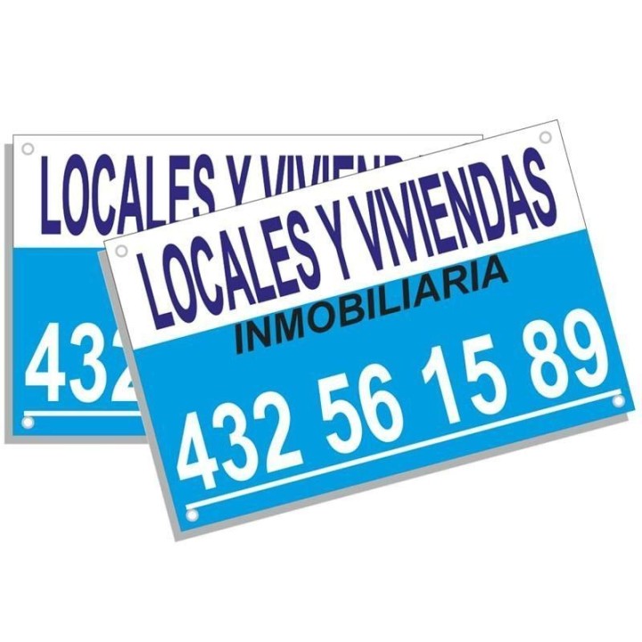 Cartel inmobiliaria personalizado en polipropileno | Newgrafponline