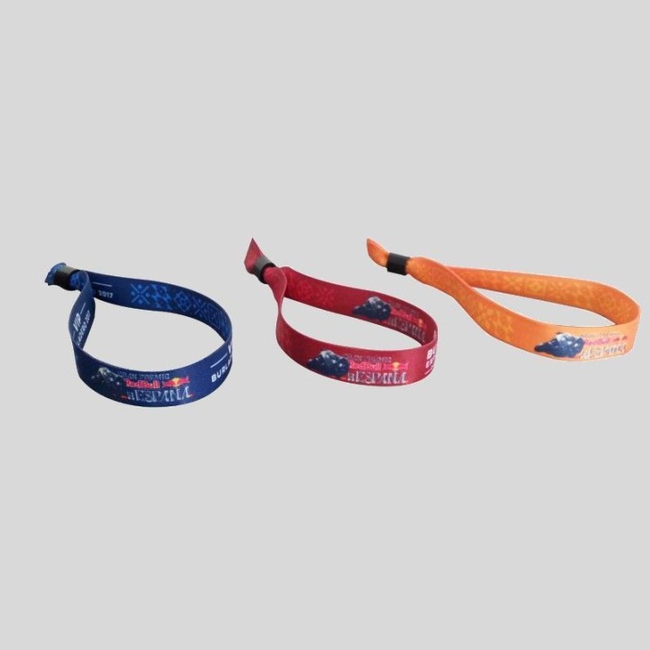 Pulsera tela personalizada con cierre de seguridad | Newgrafponline