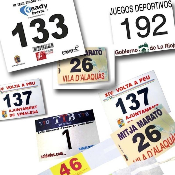 Dorsal deportivo personalizado
